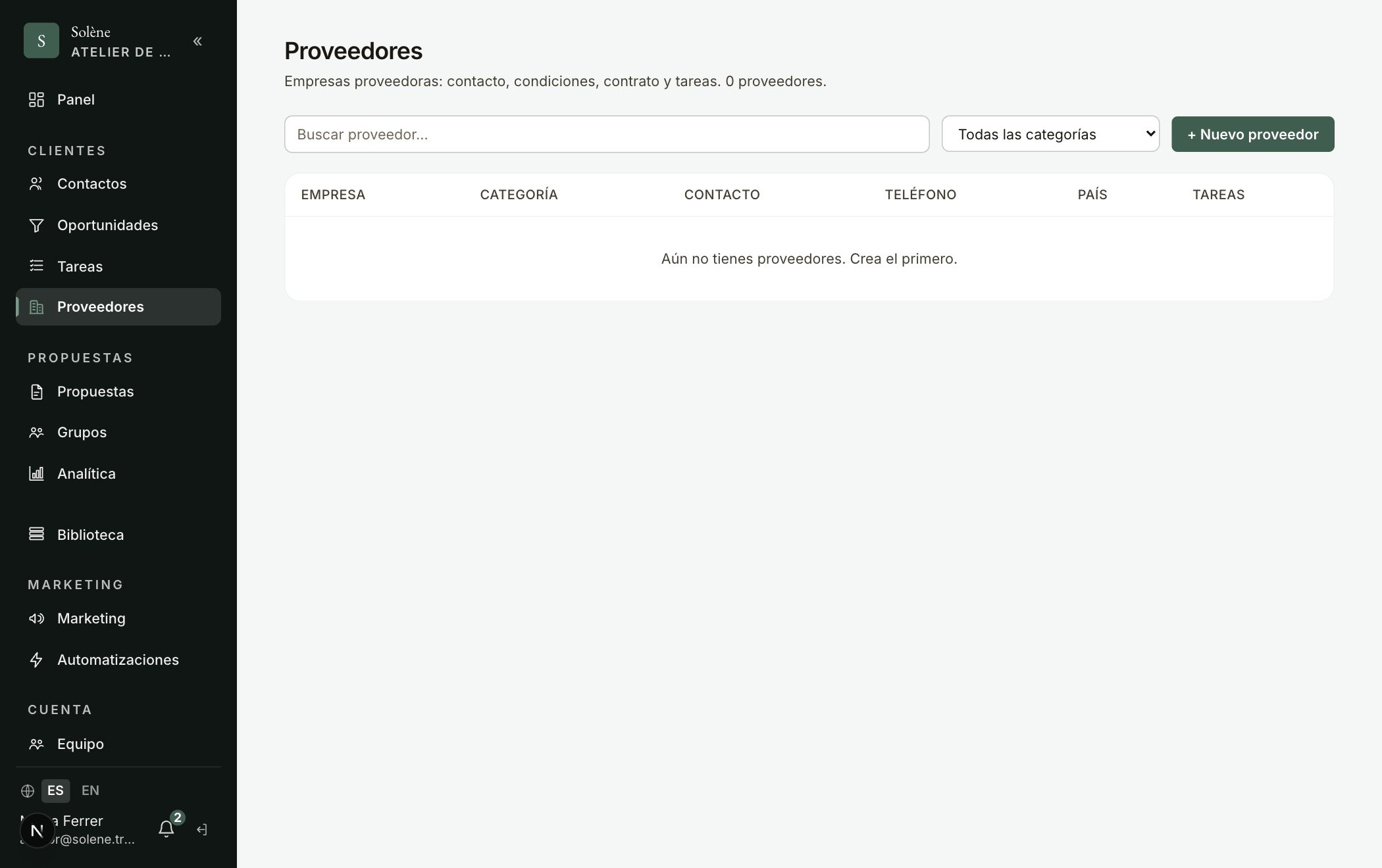 ¿Cómo gestiono mis proveedores (hoteles, DMC, transporte…)?